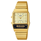 Casio Analog-Digital AQ-800EG-9ADF Gold Dial Stainless Steel Unisex Watch