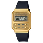 Casio Vintage Digital A100WEFG-9ADF Gold Dial Resin Strap Unisex Watch