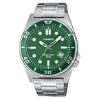 Casio Collection Analog MTD-135D-3AVDF Green Dial Stainless Steel Men's Watch