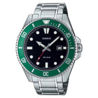 Casio Diver's MDV-107D-3AVDF Analog Black Dial Stainless Steel Men's Watch
