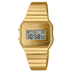 Casio Vintage Digital A700WEVG-9ADF Gold Dial Stainless Steel Unisex Watch