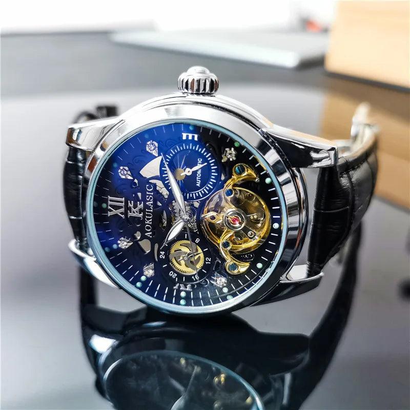AOKULASIC Automatic Skeleton Watch