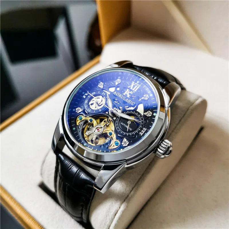 AOKULASIC Automatic Skeleton Watch